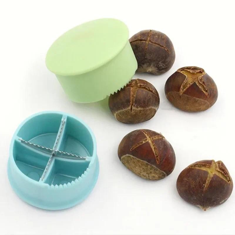 

Nut Cracker Sheller Chestnut Cross Open Knife Quick Chestnut Cutter Nut Opener Sheller Walnut Pliers Kitchen Gadgets