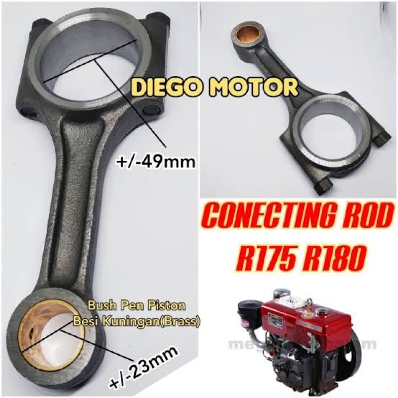 

R175 sokar conrod stang seher mesin diesel pengerak R180 cocok untuk dongfeng daito fengtian jiangdong dll 6pk 7pk 8pk amplas