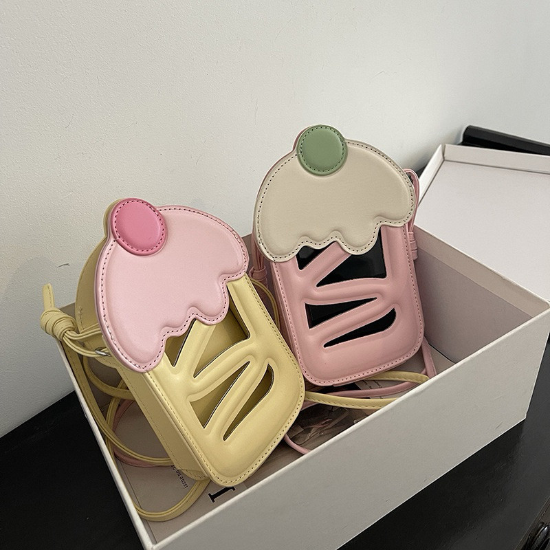 (0020) Tas gantungan hp model Es krim bisa buat semua type hp Flash Sale bisa selempng tas unik lucu