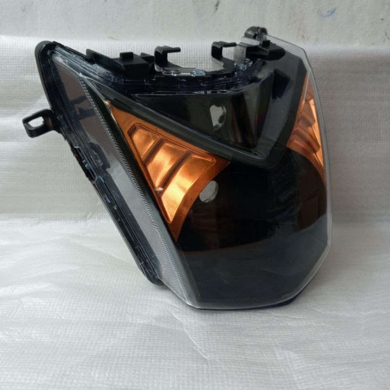 Reflektor Plus Mika Lampu Depan Beat Fi Beat Fi Pgm 2013-2015 Custom Hitam ORANGE