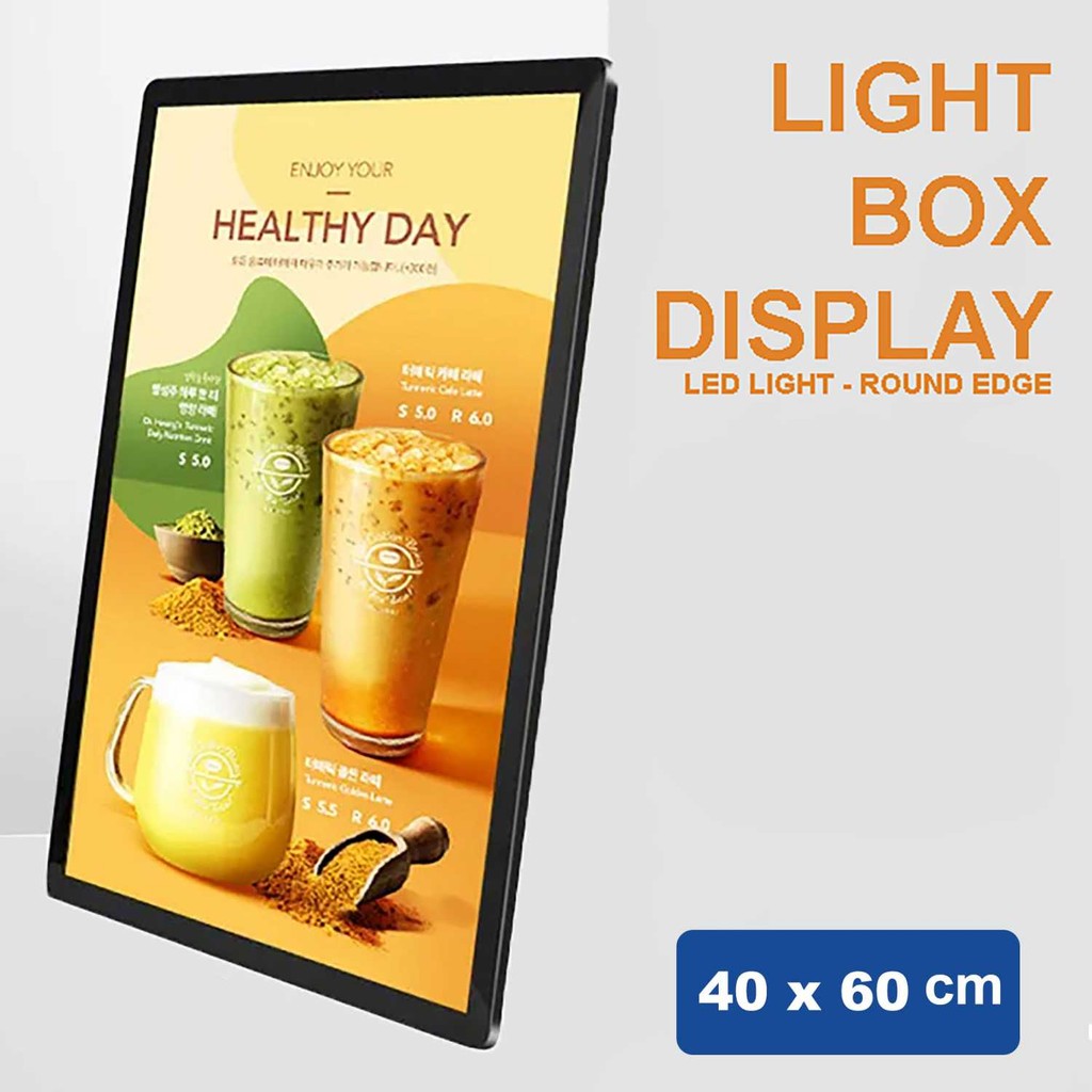 

FEILANGPU Light Box Display Frame Poster LED Slim Round Edge 16W - FL-60 -RT