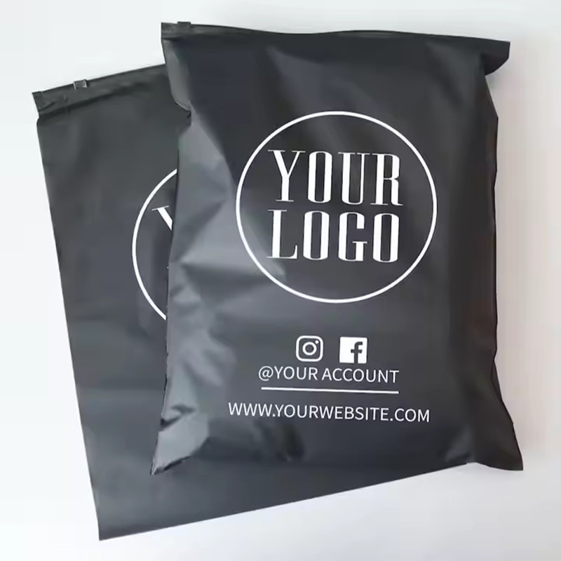 

50pcs black frosted zipper bag swimsuit self-sealing bag clothing packaging bag small business product custom printing logo