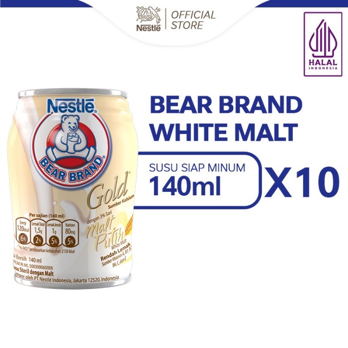 

BEAR BRAND Milk White Malt 140ml 10pcs