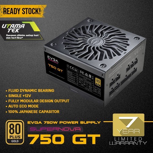 PSU 750W 80 PLUS GOLD EVGA 750 GT SUPERNOVA