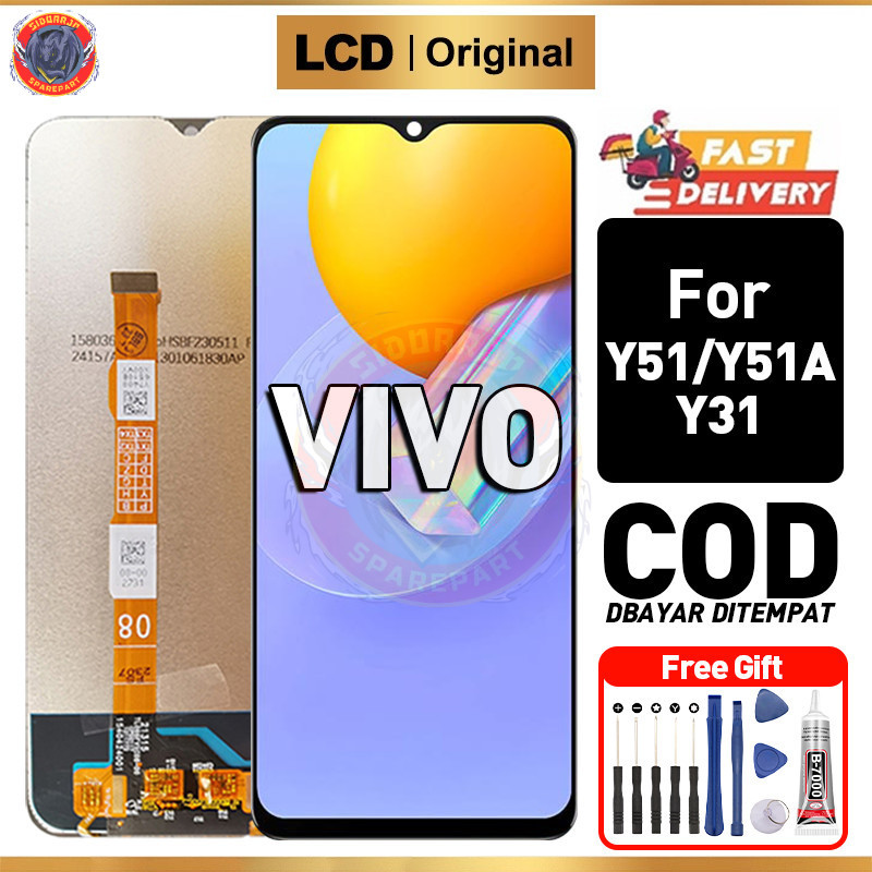 Lcd VIVO Y51 Lcd VIVO Y51A Lcd VIVO Y31 Original Asli Ori Fullset Glass Touch Screen Digitizer
