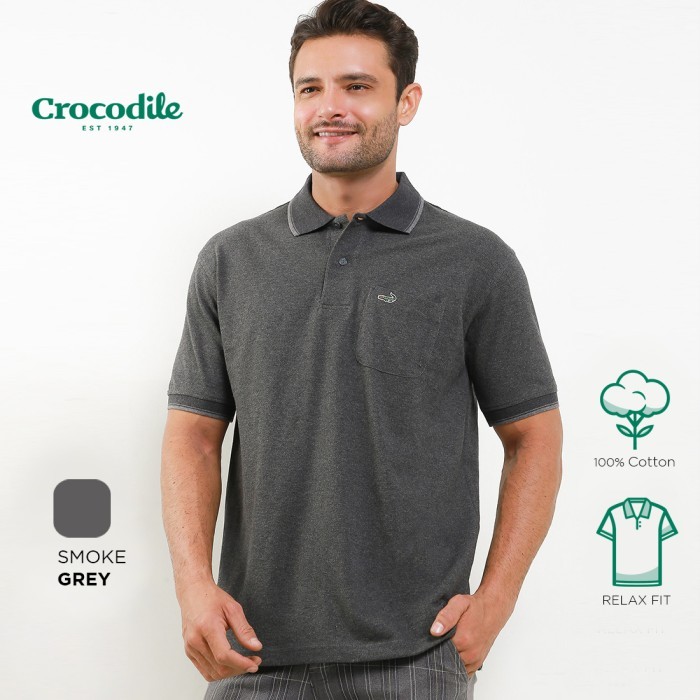 Crocodile CRCOLE 4 - Kaos Polo Pria ginal - Katun - Black, L