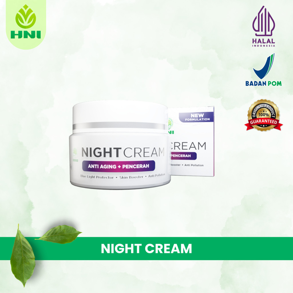 

Beauty Night Cream / Krim Malam Hni - Krim Malam untuk Wajah - Herbal Alami