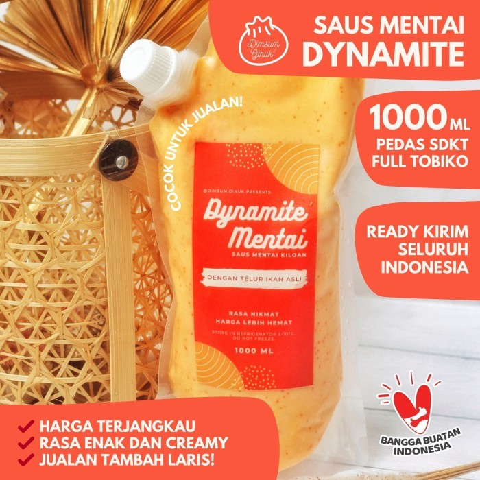 

[[New Arrival] Saos Saus Mentai Halal Sauce Mentaiko Rice Salmon Dimsum Ginuk 1000 ml