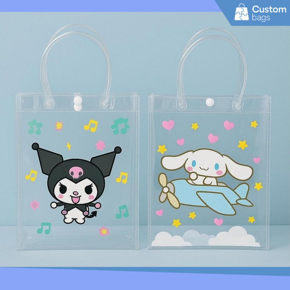 

Tas Mika PVC / Tas Mika PVC Transparan / Tas Bening / Tas Transparan / Tas Hampers / Goodiebag Transparan / Goodiebag Bening I ACP07