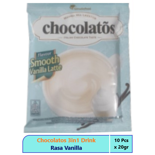 

Chocolatos Drink Rasa Vanilla 3in1 20gr 10Pcs