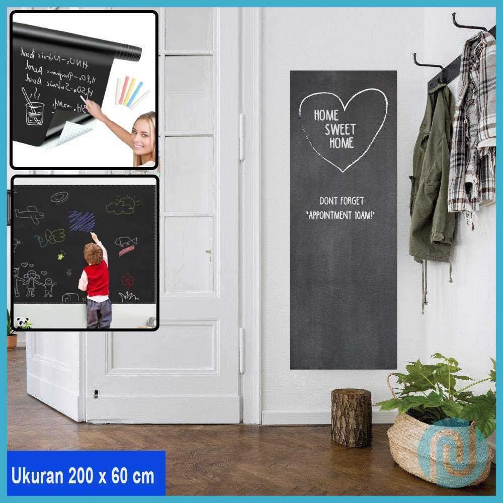 

Stiker Dinding Blackboard Papan Tulis Kapur 200x60 cm