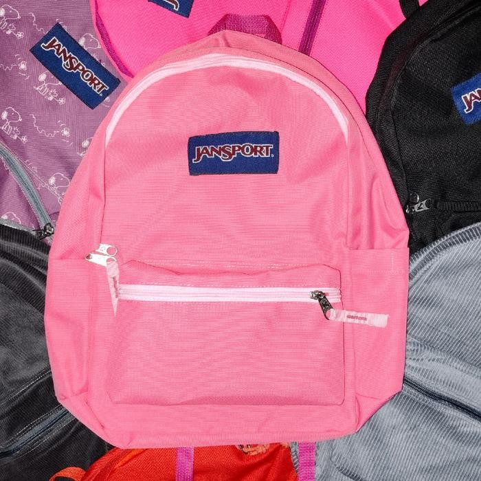 TAS RANSEL JANSPORT FULL EMBOS PINK POLOS