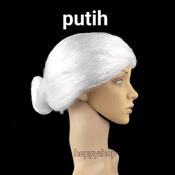 Rambut Palsu Nenek Grandma Wig Granny Cosplay - putih