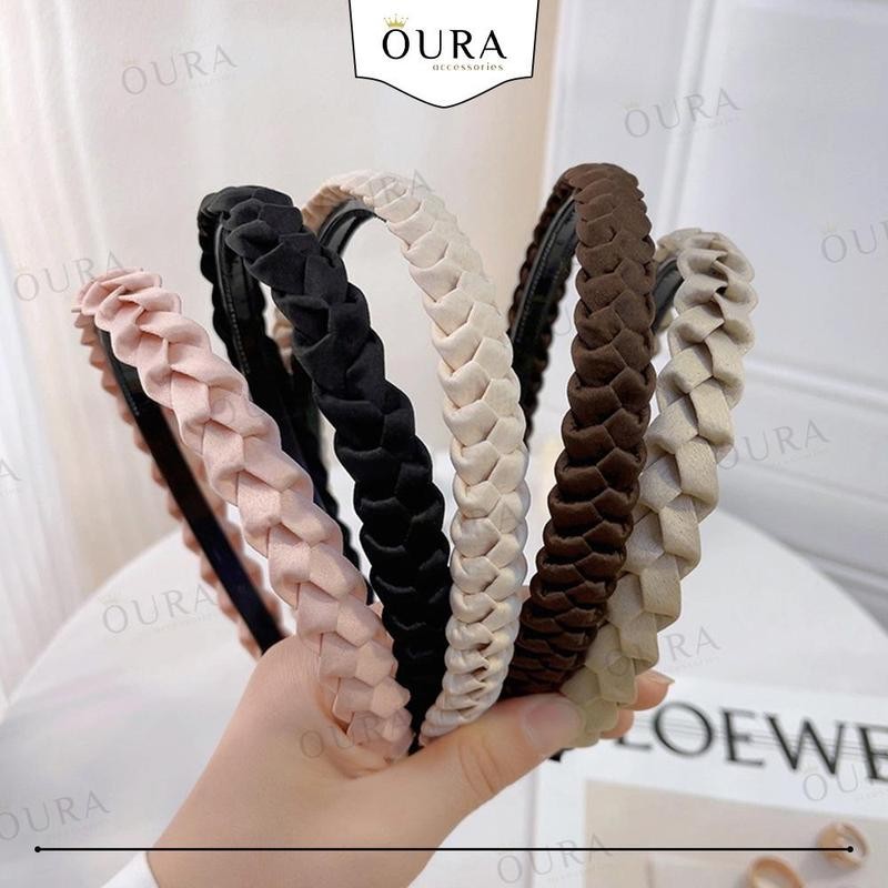 

Headband Wanita Korea Bando Wanita Motif Satin Kepang Fashion