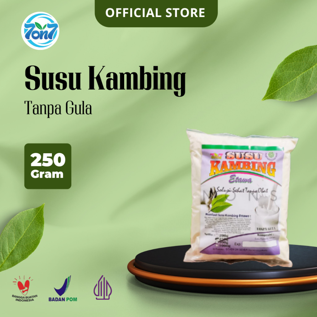 

Susu Kambing Etawa Bubuk 7on7 Tanpa Gula 250 Gr Halal BPOM