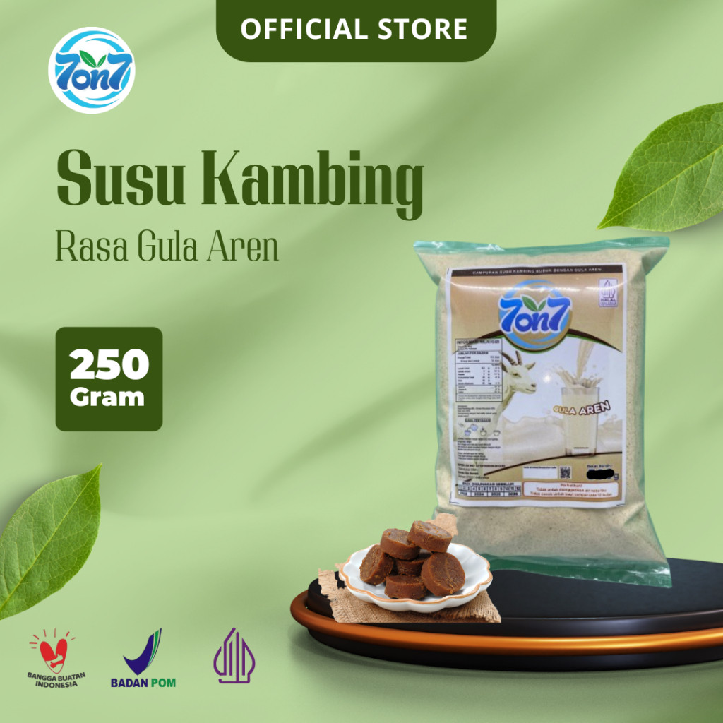 

Susu Kambing Etawa Bubuk 7on7 Rasa Gula Aren 250gr Halal BPOM