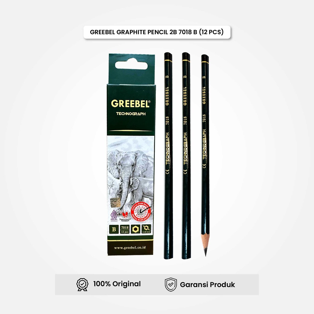 

Pensil kayu B 7018 (12PCS/SET) Greebel / Pensil Tulis Ujian / Grafit Graphite / Pensil Gambar / IStationery