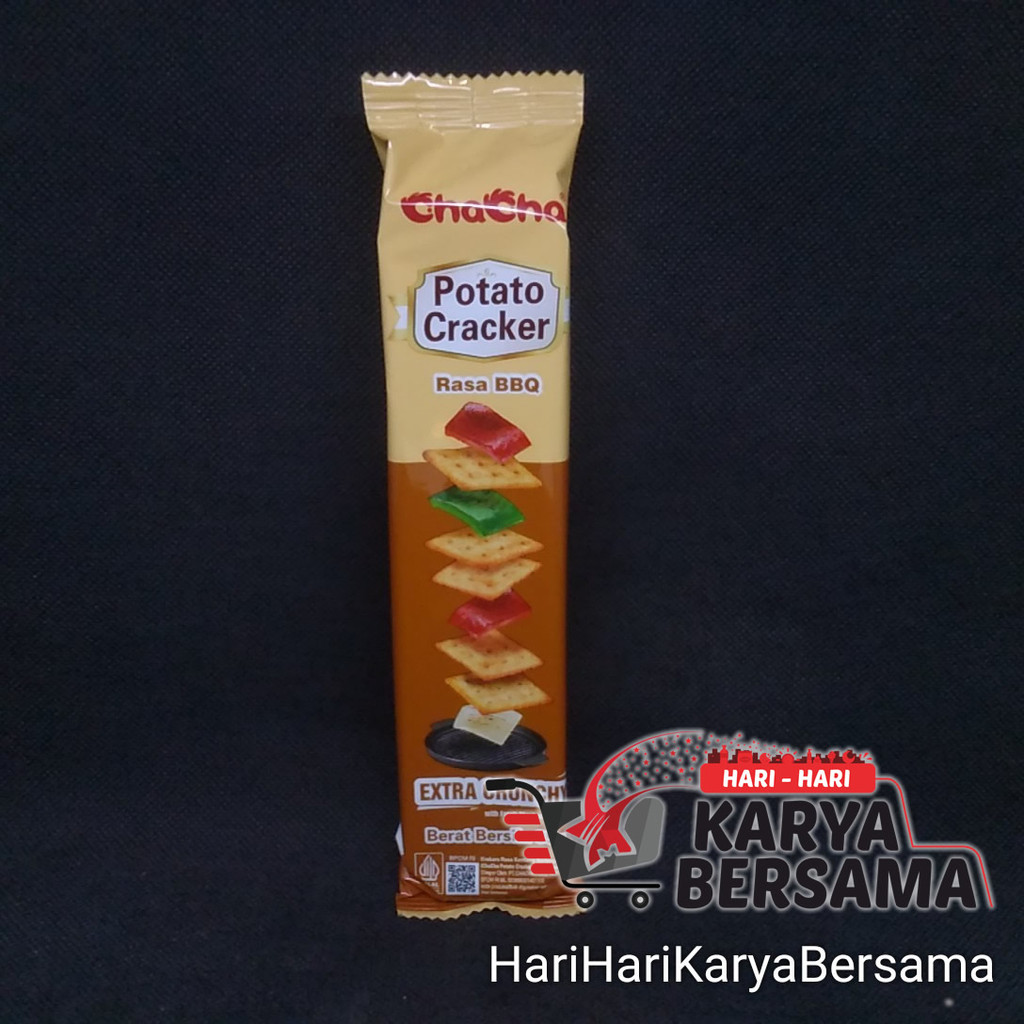 

MAKANAN RINGAN CHACHA POTATO CRACKER RASA BBQ EXTRA CRUNCHY 35GR