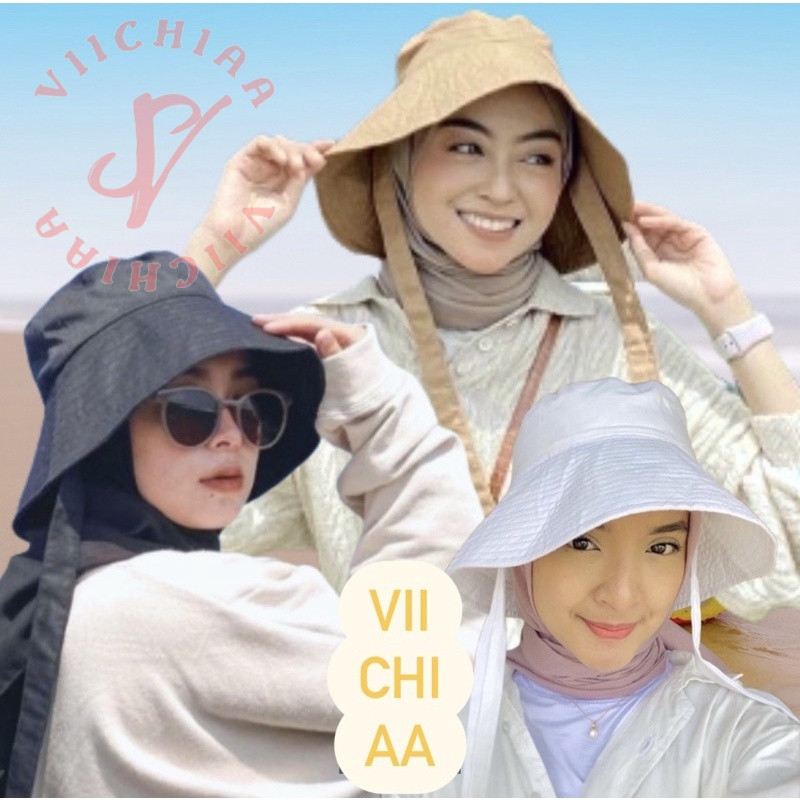 (COD) WIDE BUCKET HAT DRILL SELEBGRAM/ TERLARIS/GRATIS ONGKIR