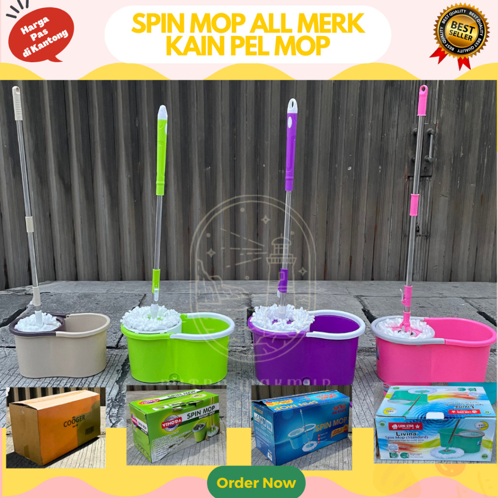 NEW KAIN PEL LANTAI SPIN MOP / PEL LANTAI + EMBER / SPIN MOP BERBAGAI MERK / KAIN PEL EMBER MURAH