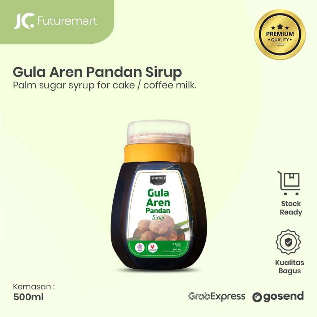 

MEMELASHOP Gula Aren Cair Pandan 500G Premium Asli Untuk Kopi Susu - Kue - Boba