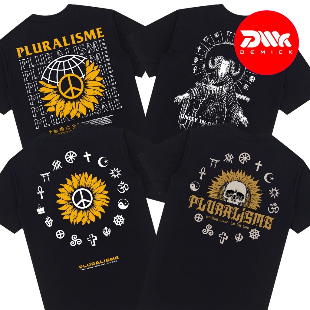 Kaos Pluralisme Distro Original Kaos Pluralisme x Baphomet Pluralisme Gusdur