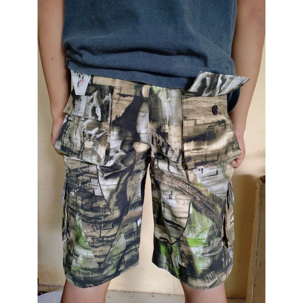 Celana Cargo pendek Camo - Celana cargo bahan import - Celana camo Cargo pendek