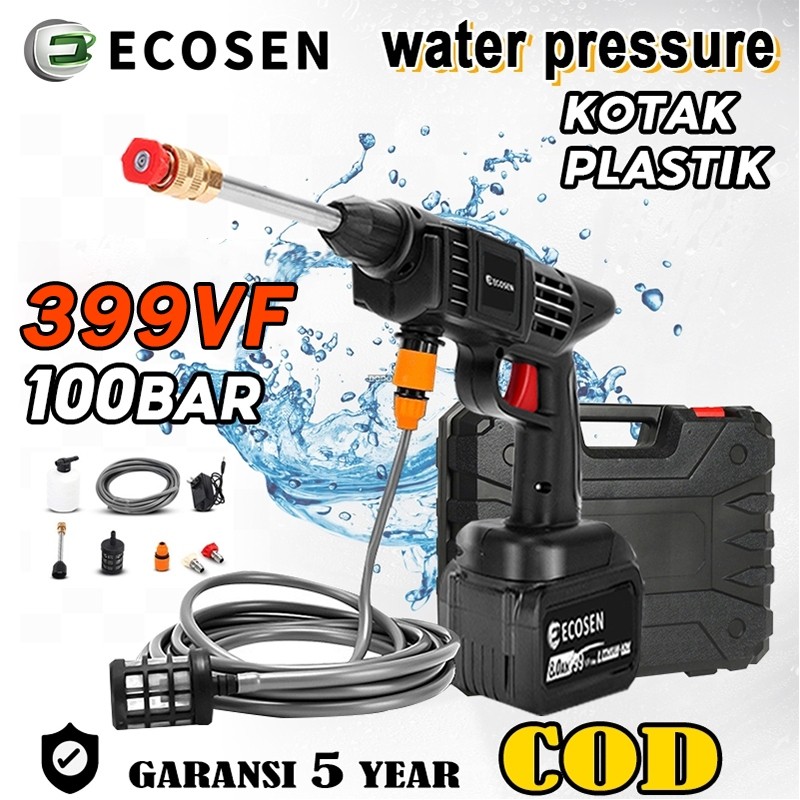 ARKAMANISHOP Alat cuci mobil ECOSEN 198V Alat portabel tanpa kabel/semprotan cuci motor/alat cuci mo