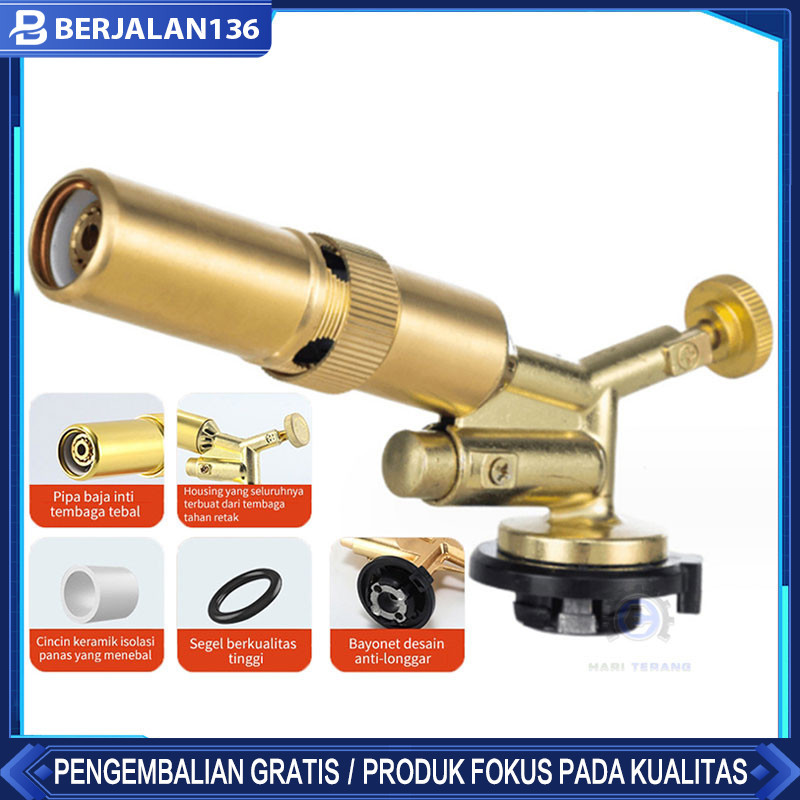 Portable Kepala Gas Torch Flame Gun Bakar Sate Seafood BBQ Blow Torch Flame Gun/Portable Kepala Gas 