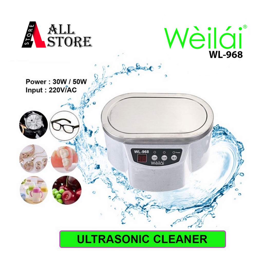 Weilai WL-968 Mesin Ultrasonic Cleaner Jewelry Glasses Cleaning