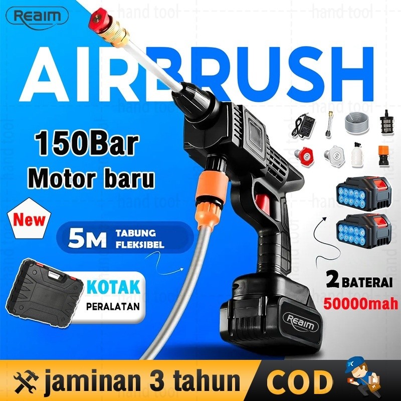 Reaim 788V 150Bar Mesin Cuci Mobil dan Motor Mini Portable Termurahm semprotan cuci motor alat pencu