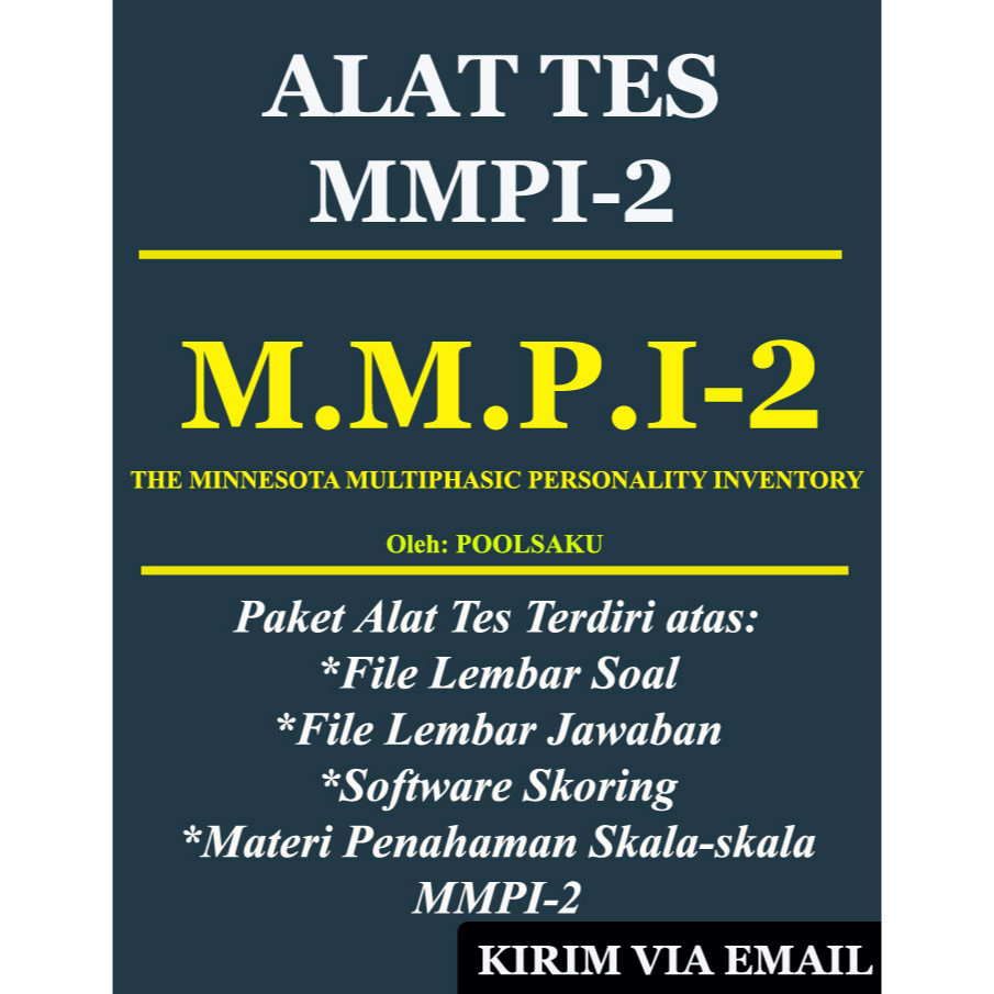 ( LIFETIME ACCESS ) Alat Tes Psikologi Psikotes MMPI2 MMPI 2 MMPI-2 MMPI Versi 2 / Software Skoring 