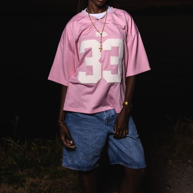 Y2K Mesh Jersey Quick Dry T Shirt Breathable Streetwear Men Women Oversized College Sports Wear Unis