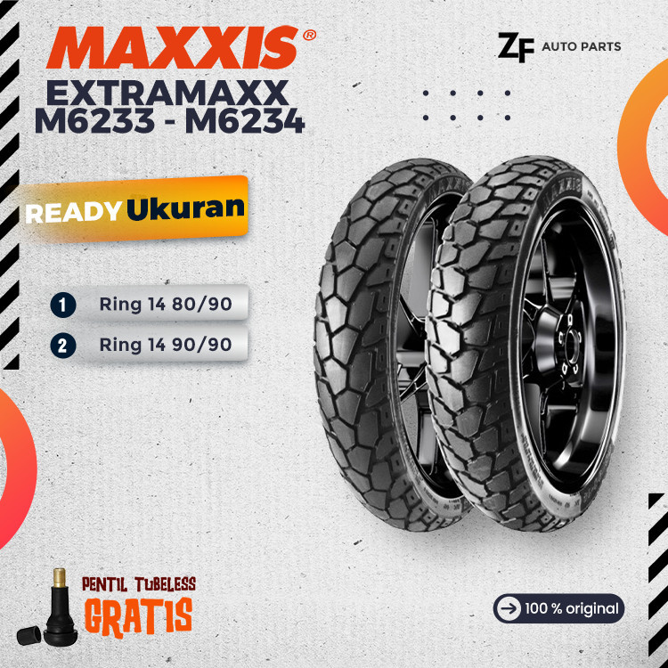 SEPASANG / SATUAN BAN MATIC RING 14 MAXXIS M6239 DEPAN BELAKANG SEPASANG KEMBANG TAHU BEAT  VARIO GE