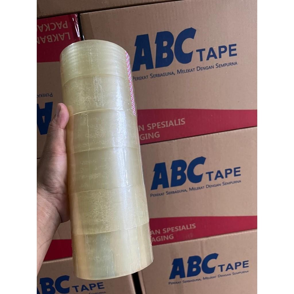 

6 PCS LAKBAN BENING 2 INCH 48MM X 100Y / LAKBAN MURAH KUALITAS ABC TAPE