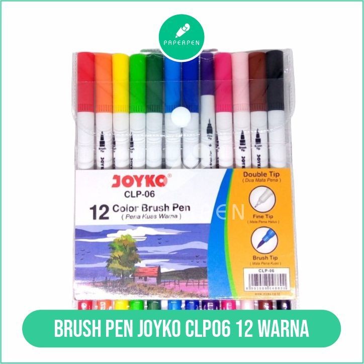 

(PST.ATK) Brush Pen Joyko Clp06 12 Warna
