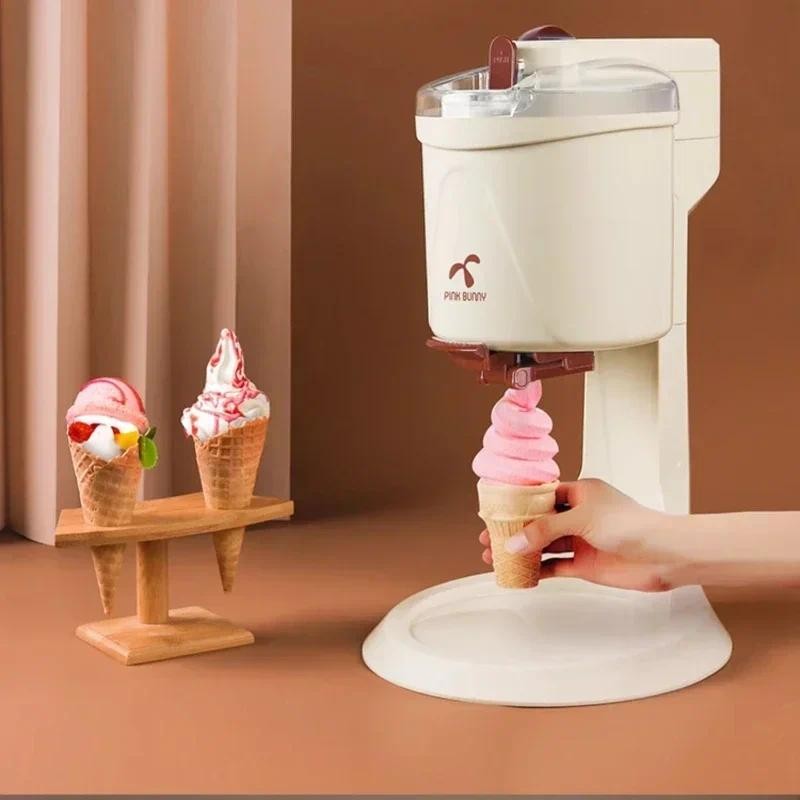 

Household Cone 220V Ice Cream Machine Small Mini Automatic Ice Cream Machine DIY Sundae Homemade Cold Drink Food Processor