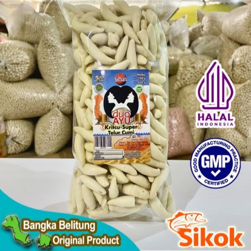 

snack / kerupuk keritcu duo ayu sehati rasa cumi khas bangka