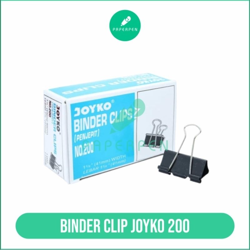 

[SG] (Pcs) Binder Clip Joyko 200/Jepit Kertas