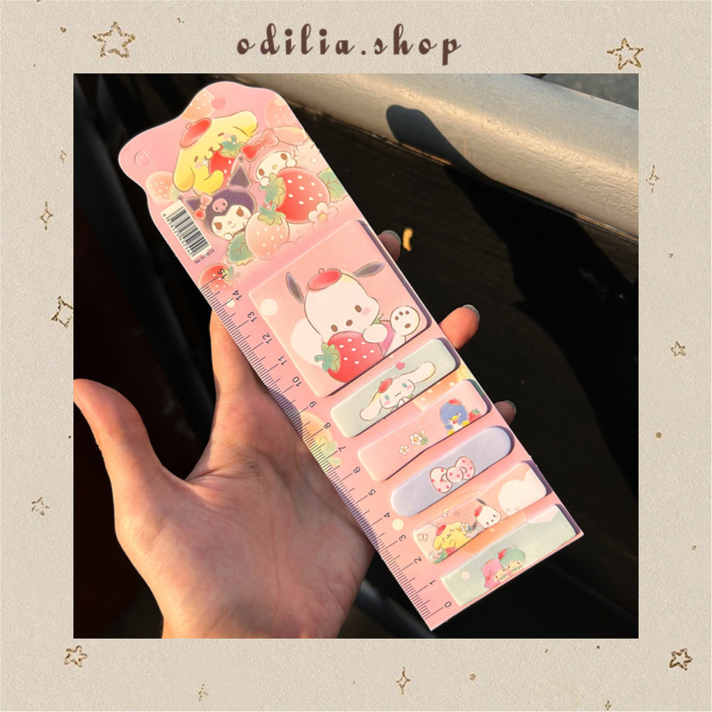 

Sticky Note Bookmark + Penggaris 15 cm Karakter Sanrioo Lucu Pembatas Buku Kertas Memo Korea Ruler Post It Bujo Jurnal Alat Tulis Sekolah Kantor Stationery Atk Bjb Banjar Banjarbaru Odilia.Shop