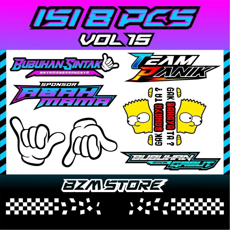 

Stiker Vol15 Isi 8pcs Original