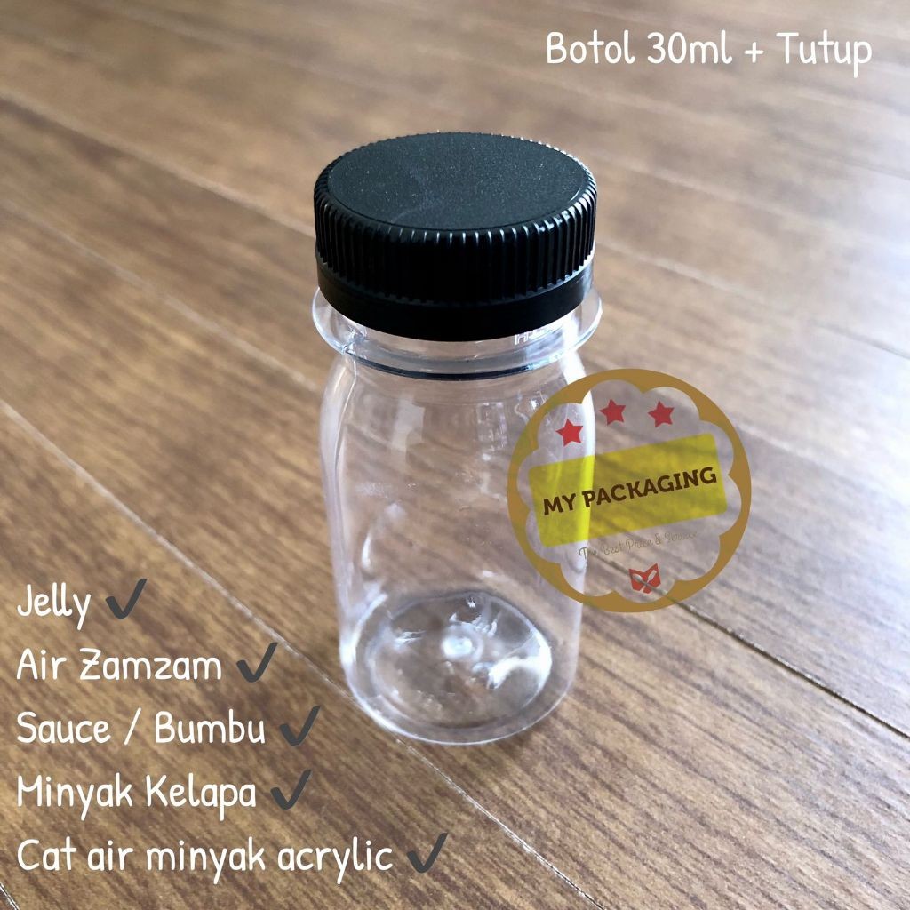 Botol Plastik kecil 30 ml Jelly / Botol Zamzam /  Gula cair /gula aren (coffee shop) mini 30ml