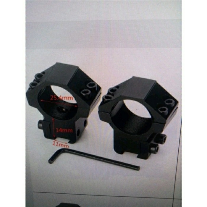 Jual mounting od25 pendek mounting teleskop tube 25 rel 11 dobel baut RS Kode Ss best seller