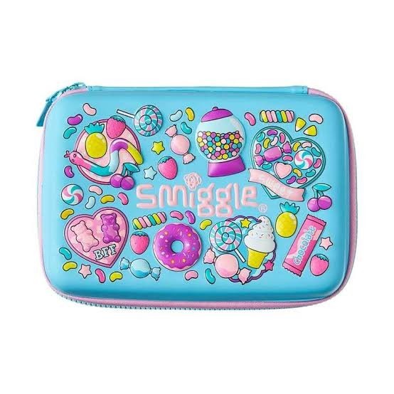 

[New]Best Seller Smiggle Scented Kooky Hardtop Pencil Case - Biru