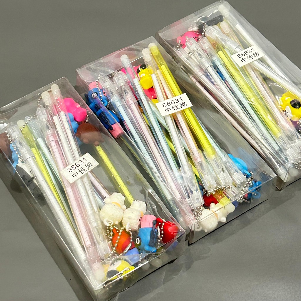 

12 PCS 1 LUSIN Pulpen Gantungan BTS BT21 Karakter Lucu Fancy