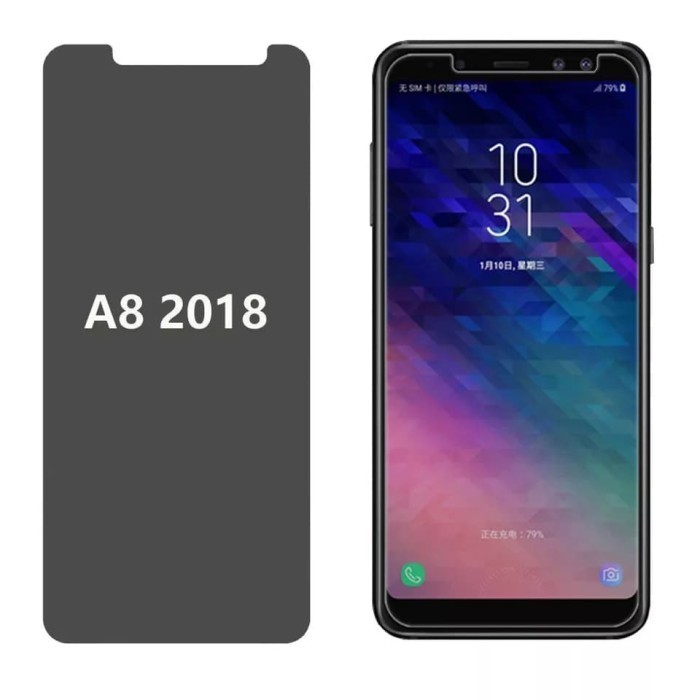 TEMPERED GLASS SAMSUNG A8 2018 ANTI SPY PRIVACY ANTI GORES KACA PELINDUNG LAYAR GOOD QUALITY - TG-SP