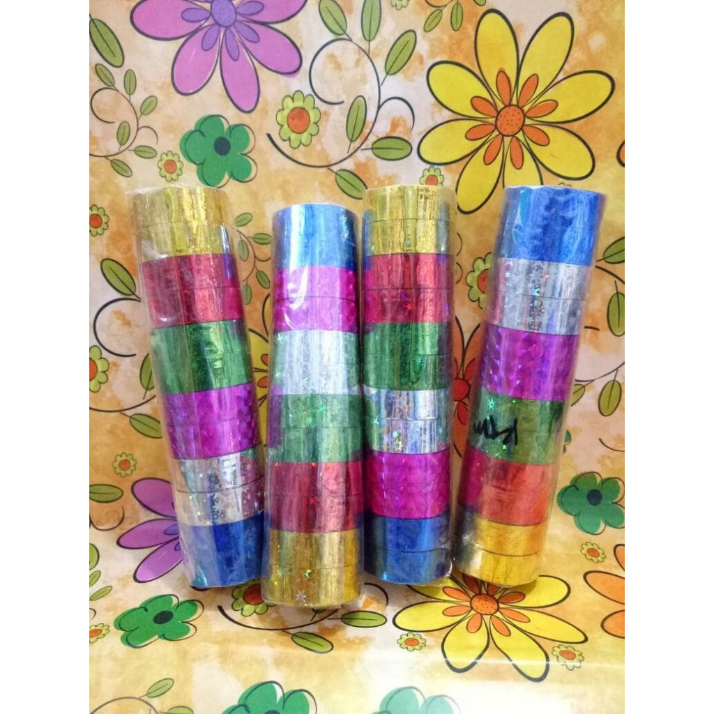 

Selotip / Solasi Hologram Warna solatip 1.5 cm isolasi 1Pcs kecil saja