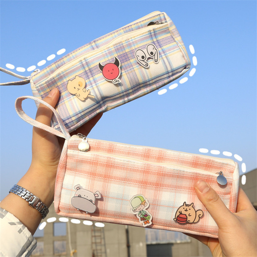 

Pencil Cases Kawaii Large Pencil Case For Office Stationery School Supplies Pen Case Rag Pencilcases For Girls Anime Stationery
