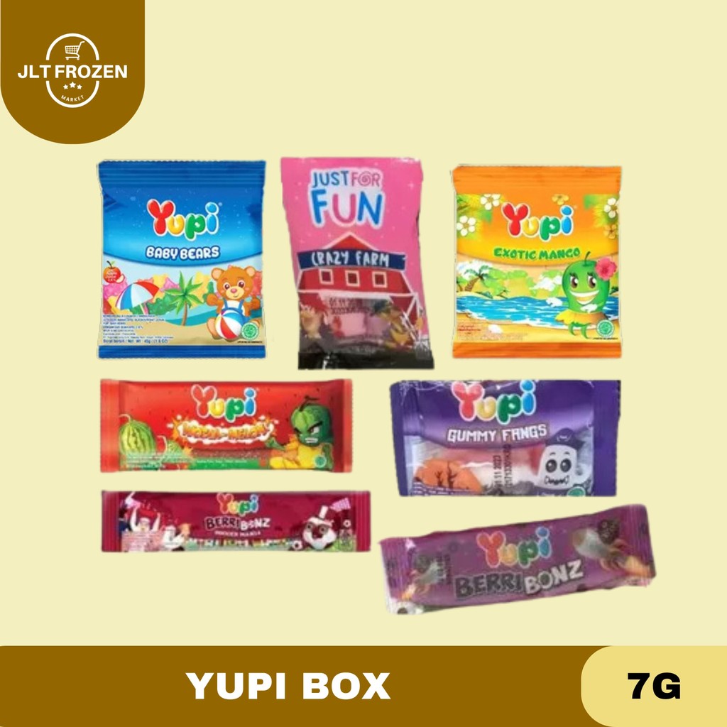 

Yupi / Permen / Jajanan Anak / Gummy / Aneka Rasa / Baby Bear / Jungle Fun / Wotta Melon / Berri Bonz [3 PCS]