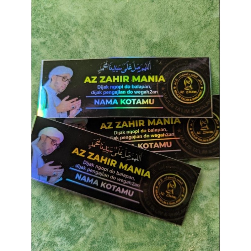 

Cetak Kilat - (Min Order 10 pcs) Stiker AZ ZAHIR MANIA Hitam Background